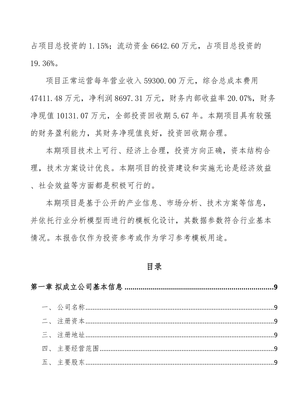 XX关于成立环境保护专用设备公司可行性研究报告